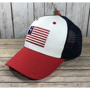 NEW Par 4 Flag Trucker Golf Hat Mesh Adjustable Snapback American Flag USA